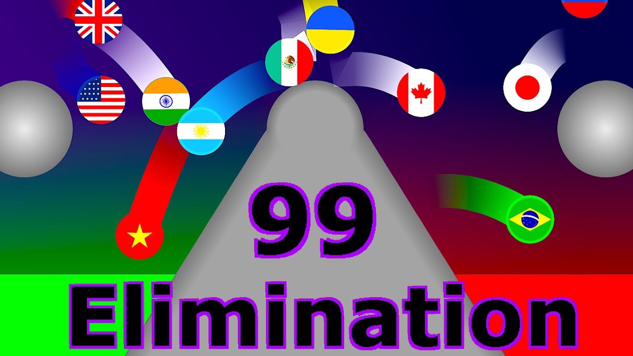 100 Countries Elimination Marble Race #4