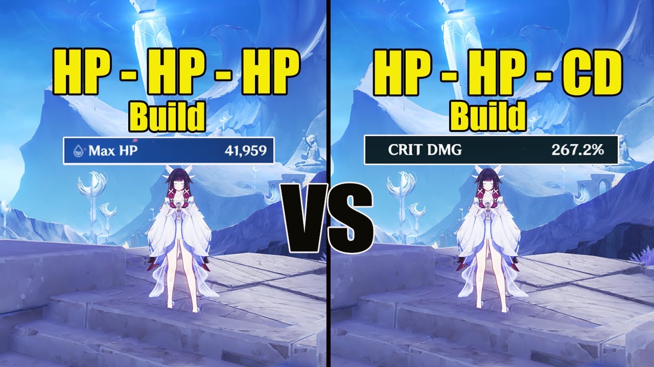 BEST Columbina Build - HP vs CRIT DMG Circlet // Genshin impact