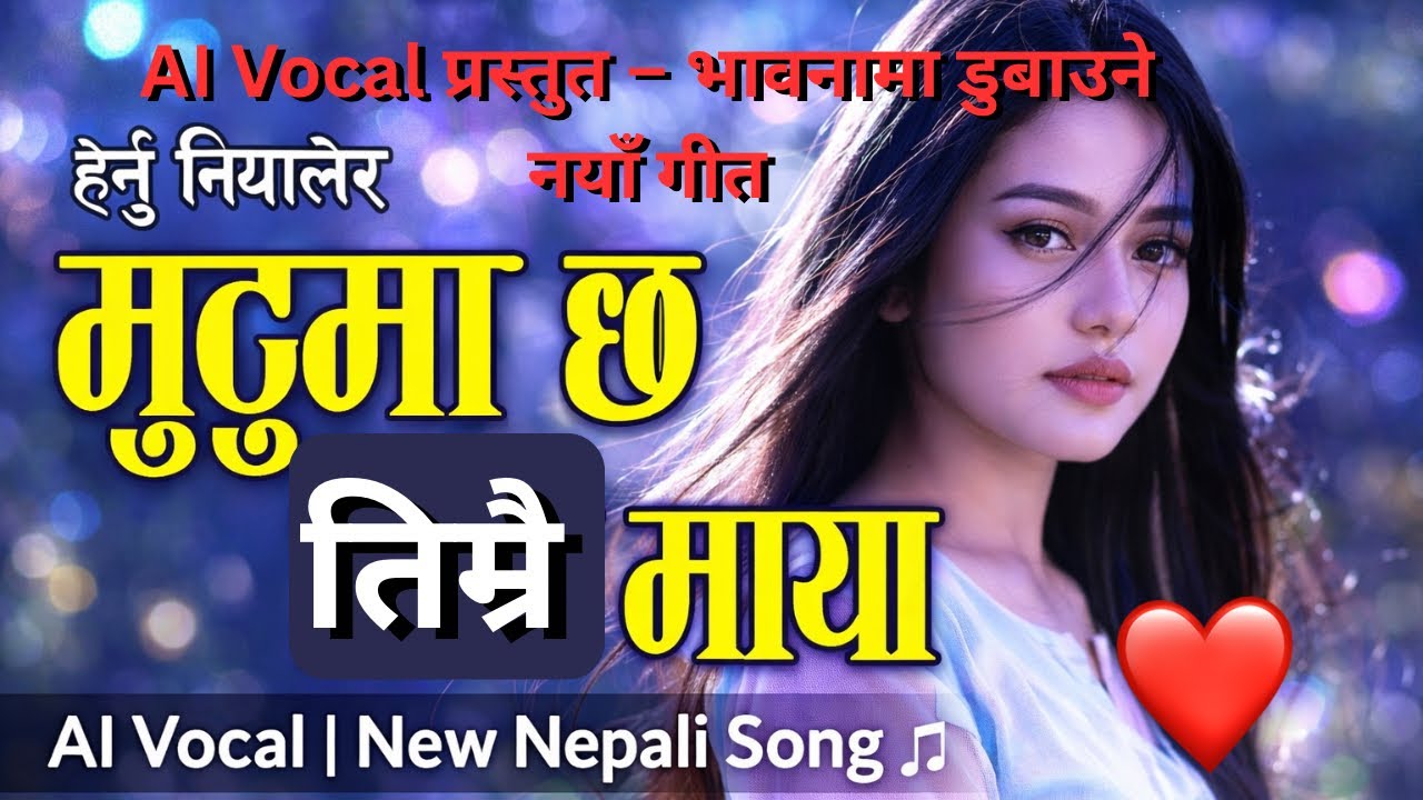 Mutu Ma chha Timrai Maya - AI Vocal | New Nepali Song 2025 | Official Lyrics by Raj K. Dhimal