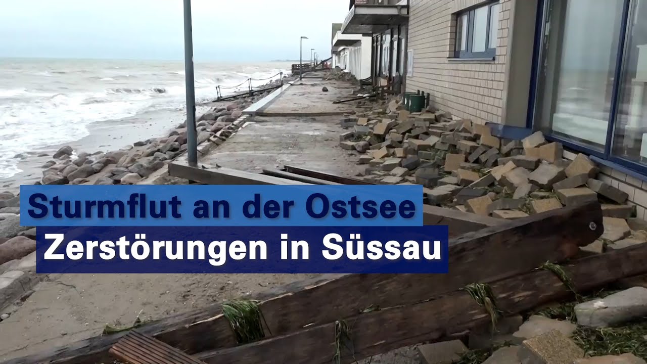Sturmflut in Ostholstein: Zerstörungen in Süssau