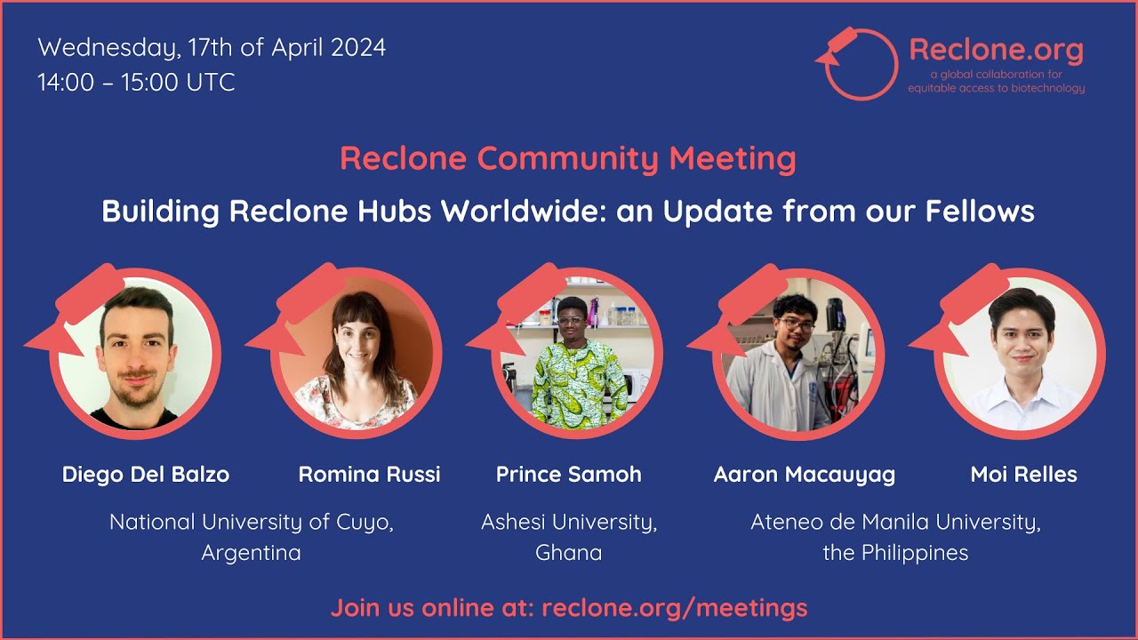 Building Reclone Hubs Worldwide: an Update from our Reclone Fellows