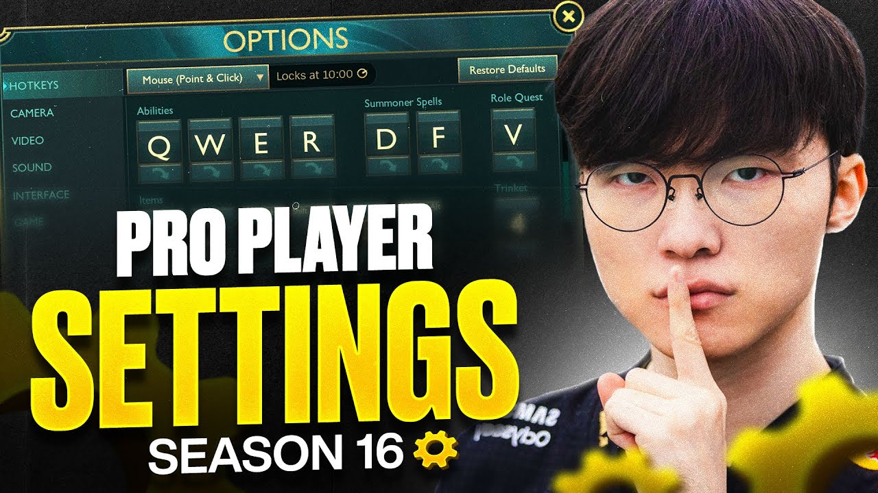 Pro Player Ingame Settings - Best Settings in League Of Legends