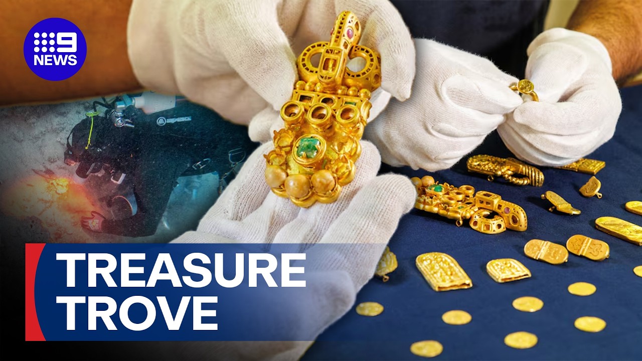 Gold treasure discovered in ancient shipwreck off Croatia | 9 News Australia