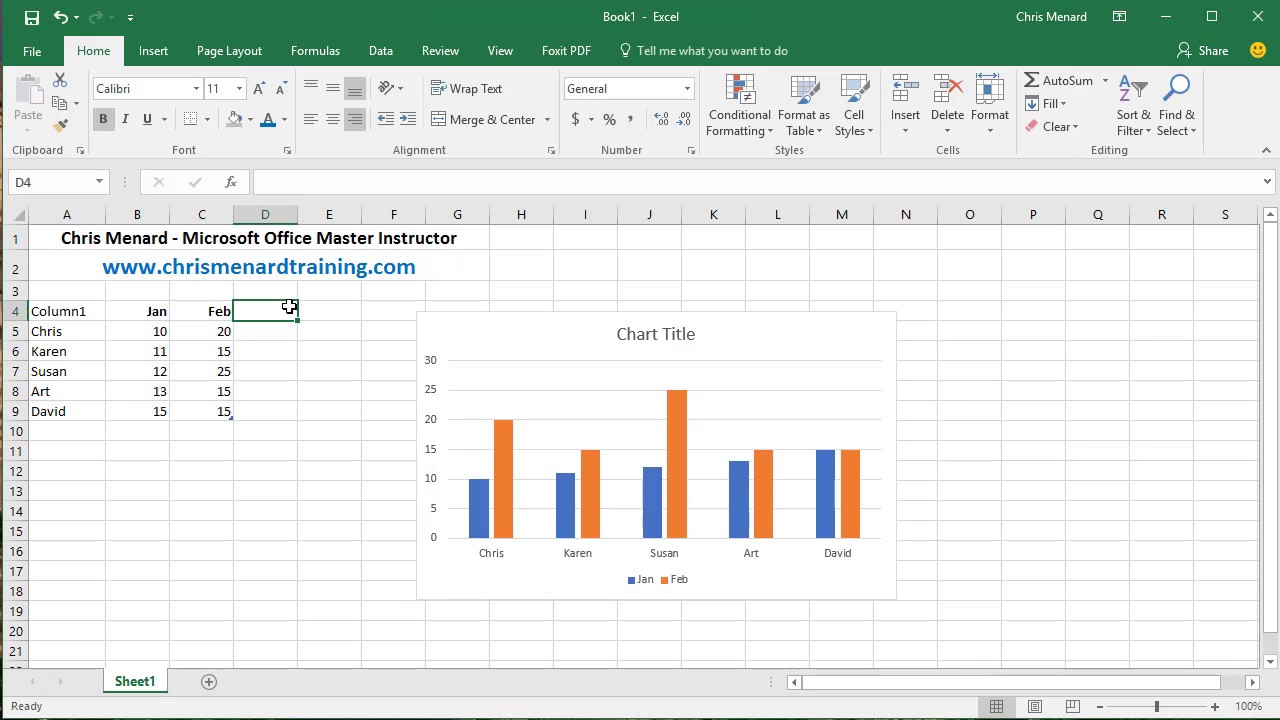 Quickly create a chart and table in Excel by Chris Menard