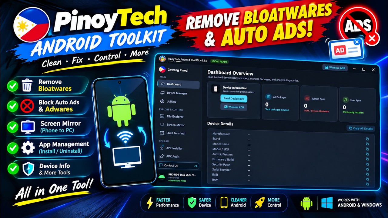 REMOVE BLOATWARE & ANNOYING ADS! 🔥 The BEST Android Toolkit for Windows (All-in-One)