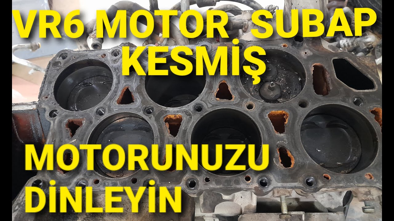 Vr6 3.2 porsche cayenne motor çalışma sistemi (subap kesmiş) cayenne engine vakve broken