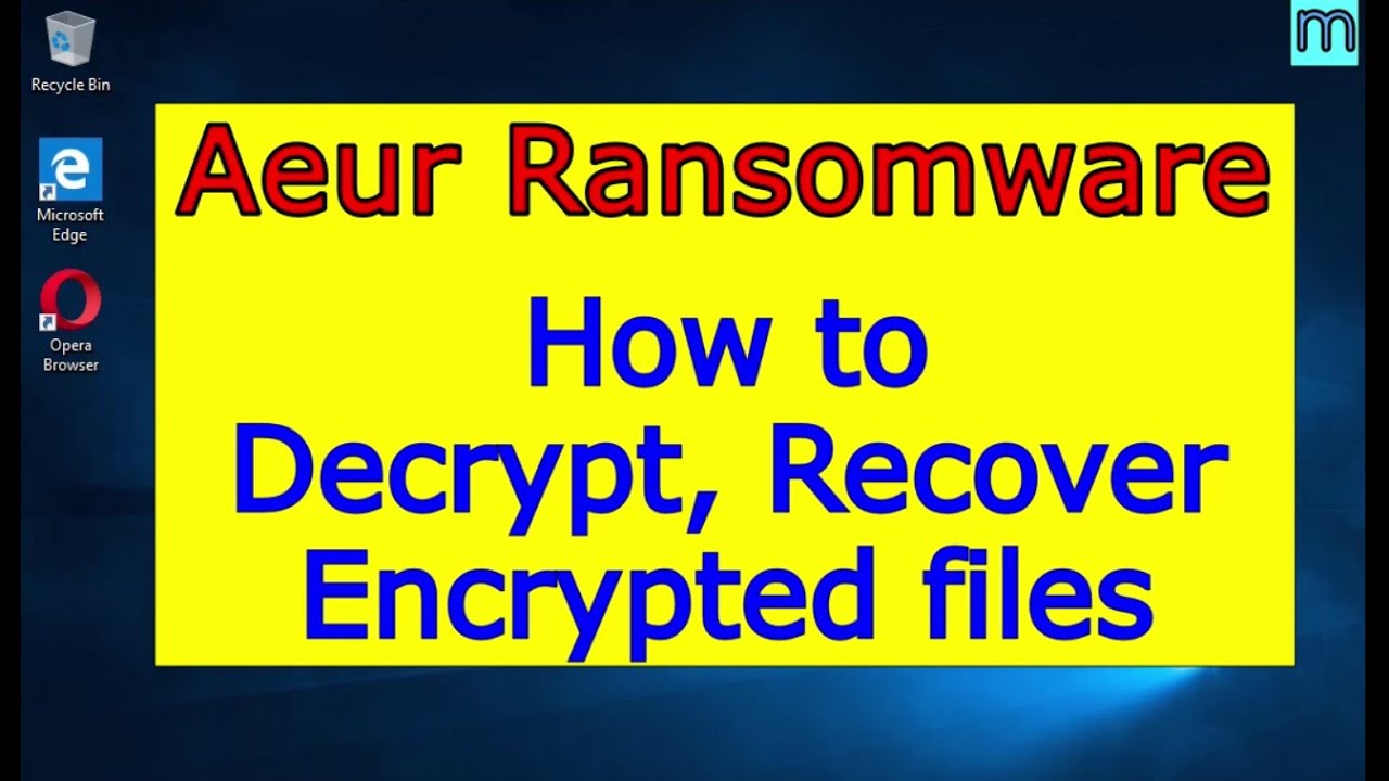 Aeur virus (ransomware). How to decrypt .Aeur files. Aeur File Recovery Guide.