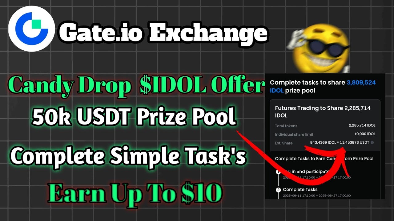 Gate.io Airdrop 2025 | $IDOL Token FREE | How To Participate Easily