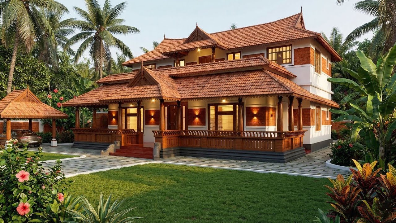 KERALA TRADITIONAL HOME | 4 Bedroom Double Story Kerala House | 4BHK home