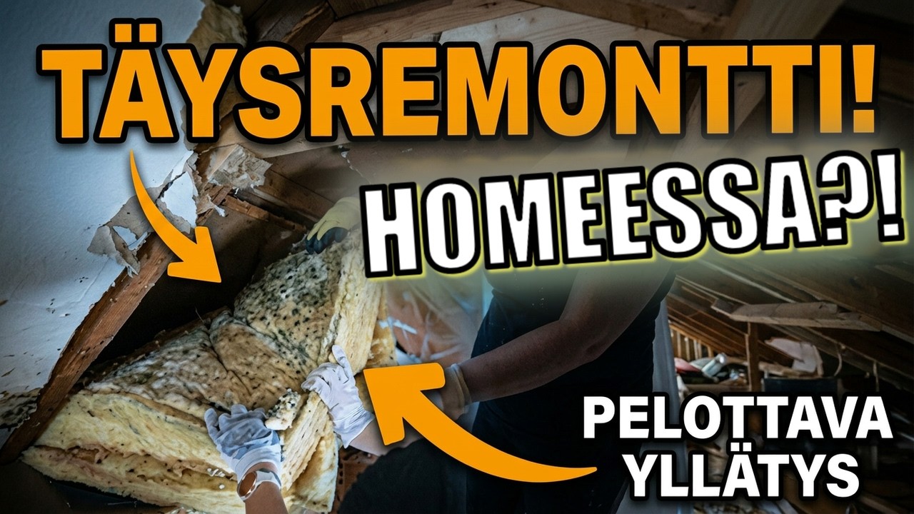 Yläkerran purku paljasti pelottavat yllätykset! Remontti osa 1/2