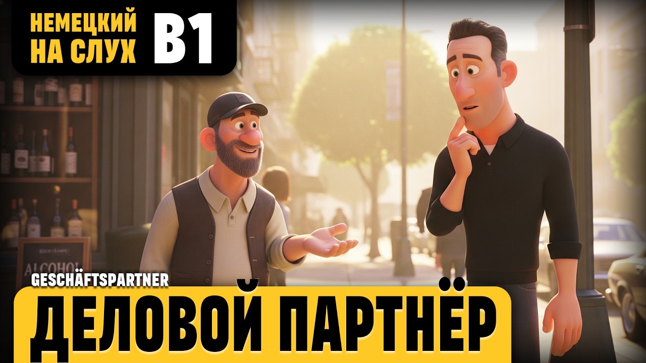 Деловой партнёр. Весёлый рассказ (уровень B1). Немецкий на слух.