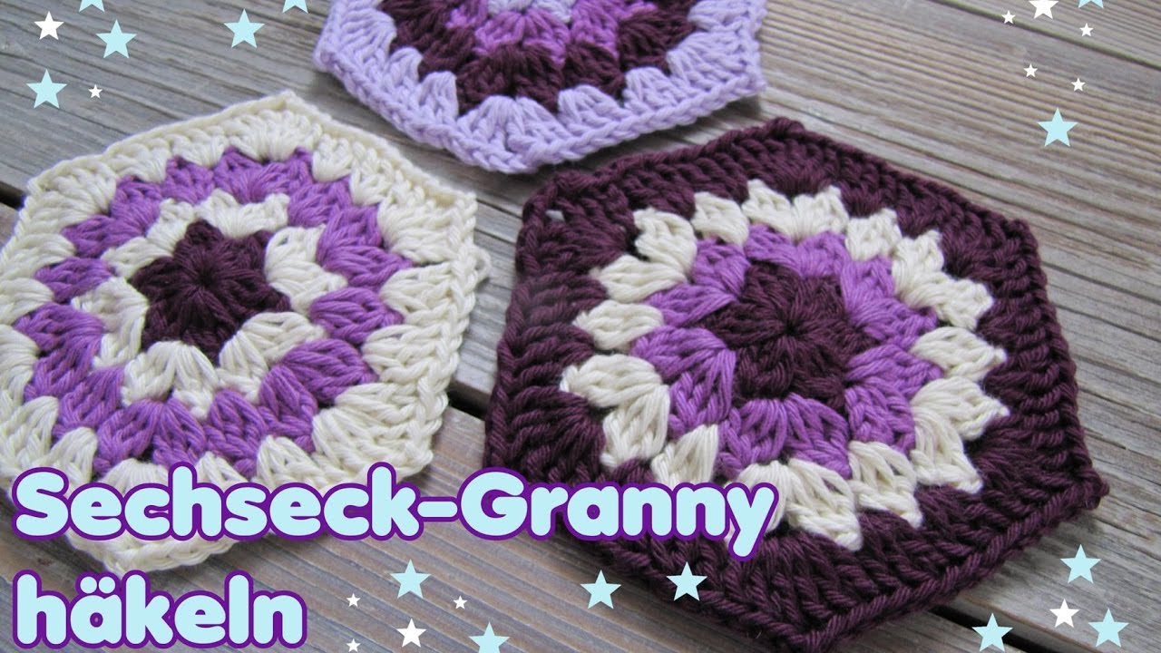 Hexagon / Sechseck Granny häkeln
