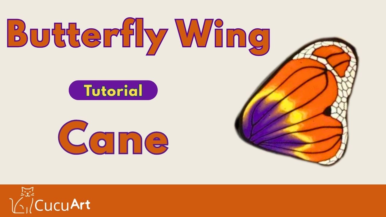 Monarch butterfly wing cane tutorial