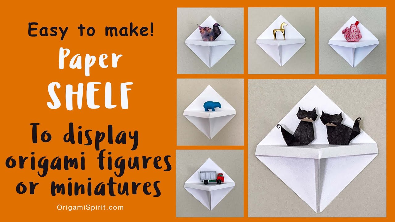 How to make a paper shelf for miniatures