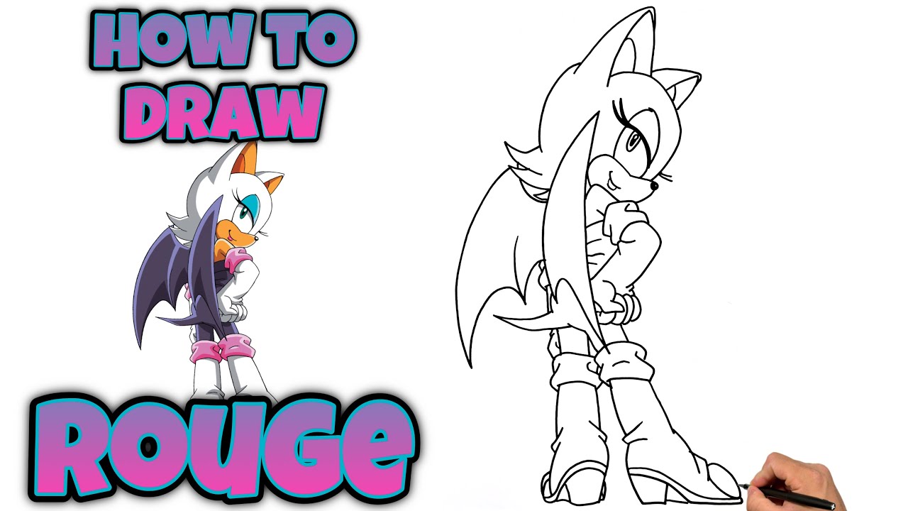 How To Draw ROUGE THE BAT | Sonic #drawing #sonicthehedgehog #rougethebat