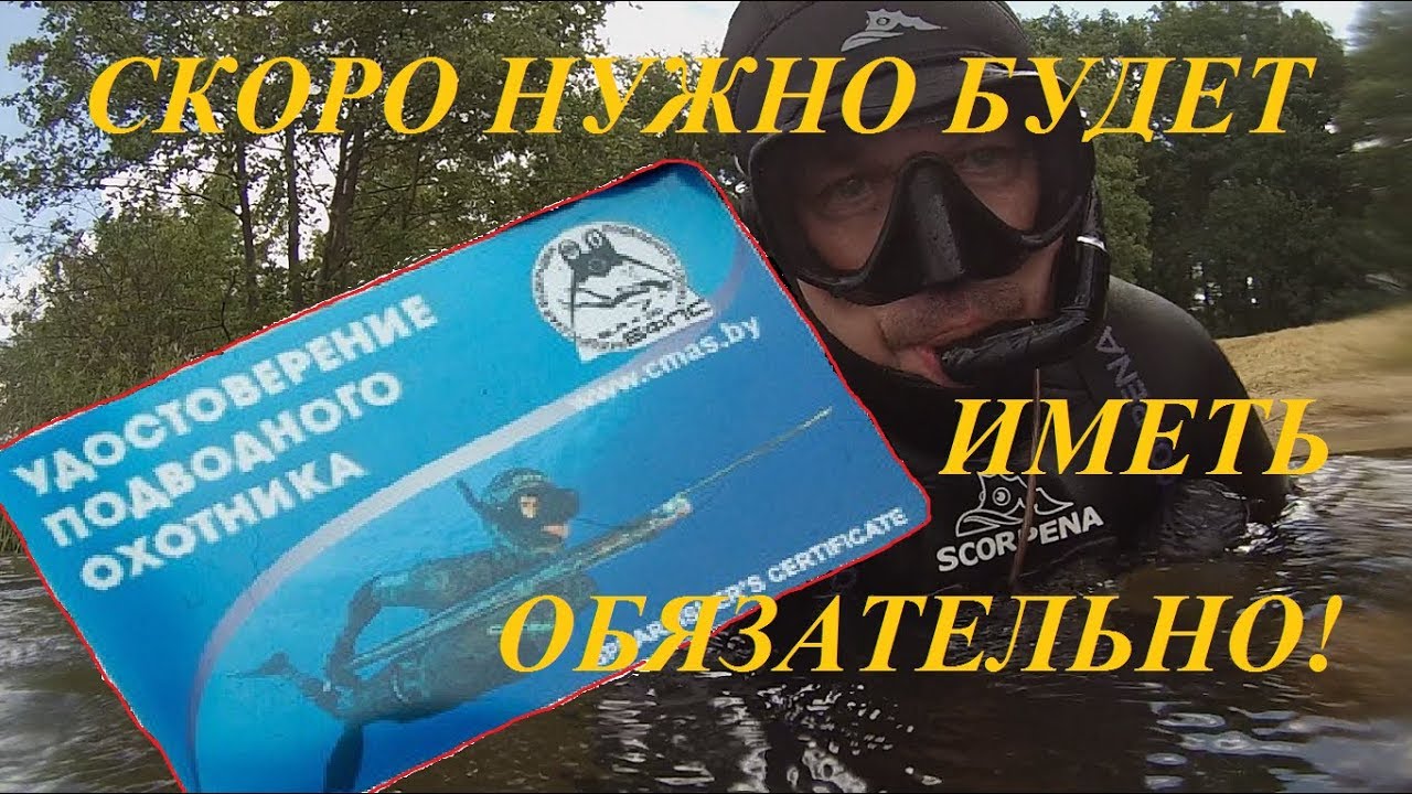 УДОСТОВЕРЕНИЕ ПОДВОДНОГО ОХОТНИКА скоро нужно будет иметь ВСЕМ!