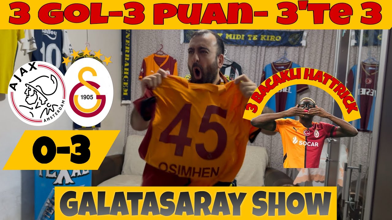 Delil Reis Ajax 0-3 Galatasaray Maçı Tepki Videosu - Tebrikler Galatasaray #keşfet #galatasaray 
