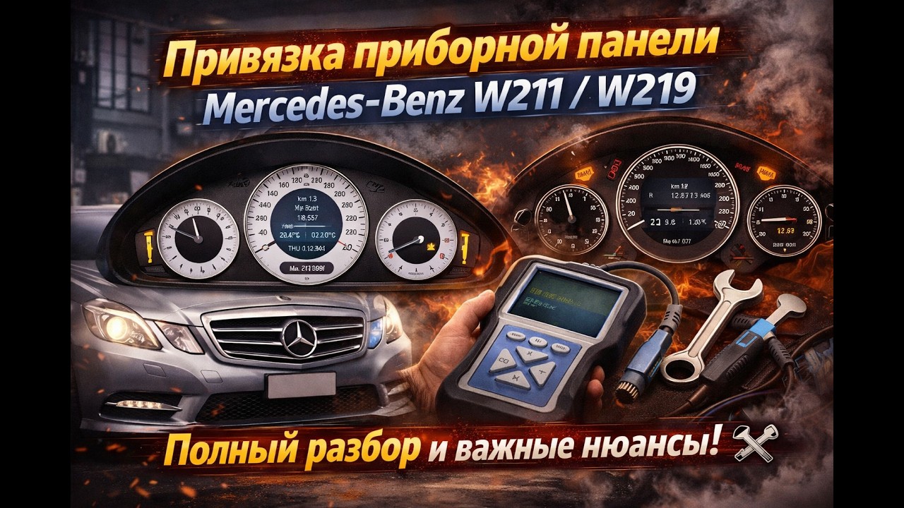 Привязка приборной панели Mercedes-Benz W211 / W219 – Полный разбор и важные нюансы! 🚗🔧