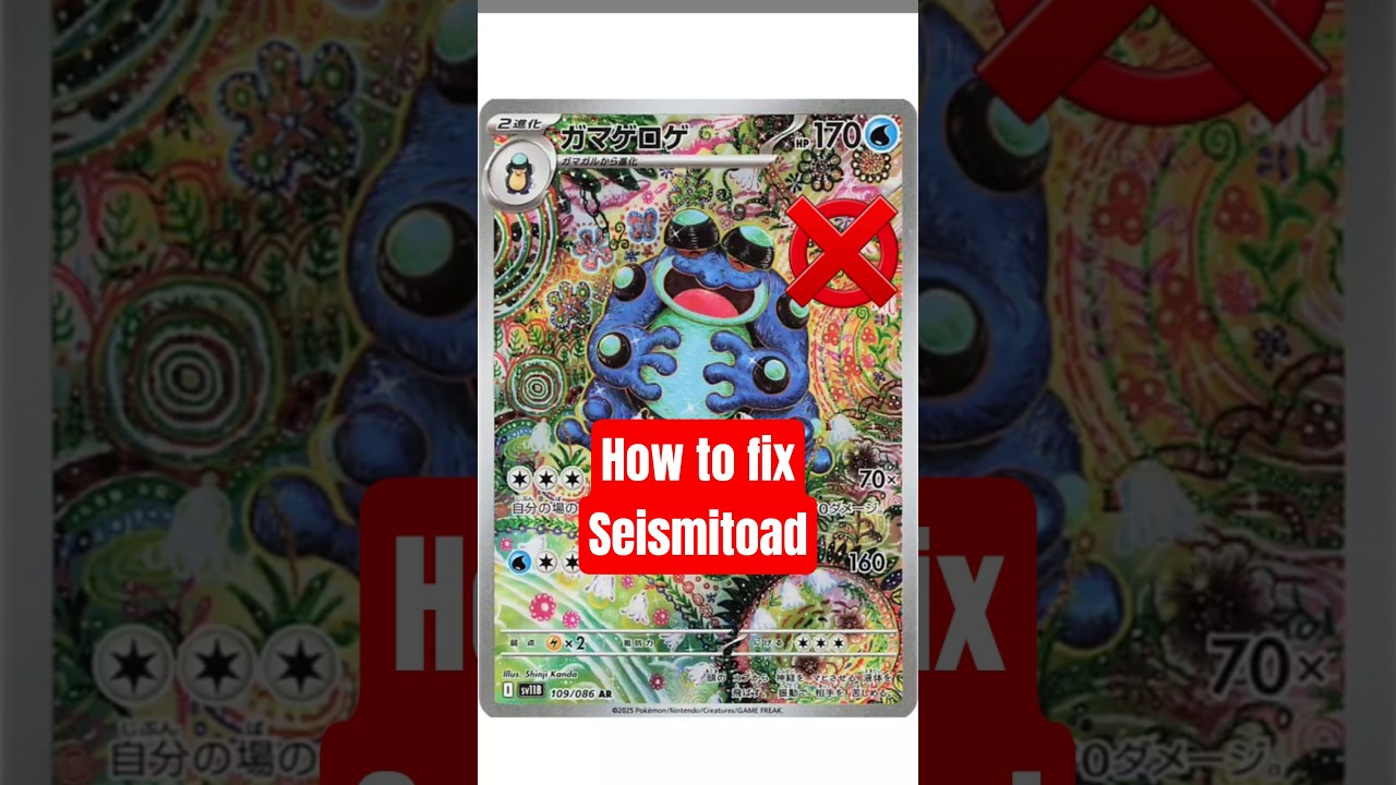 How to fix the Seismitoad Pokemon card #Seismitoad #branawarz #blackbolt #schwarzeblitze