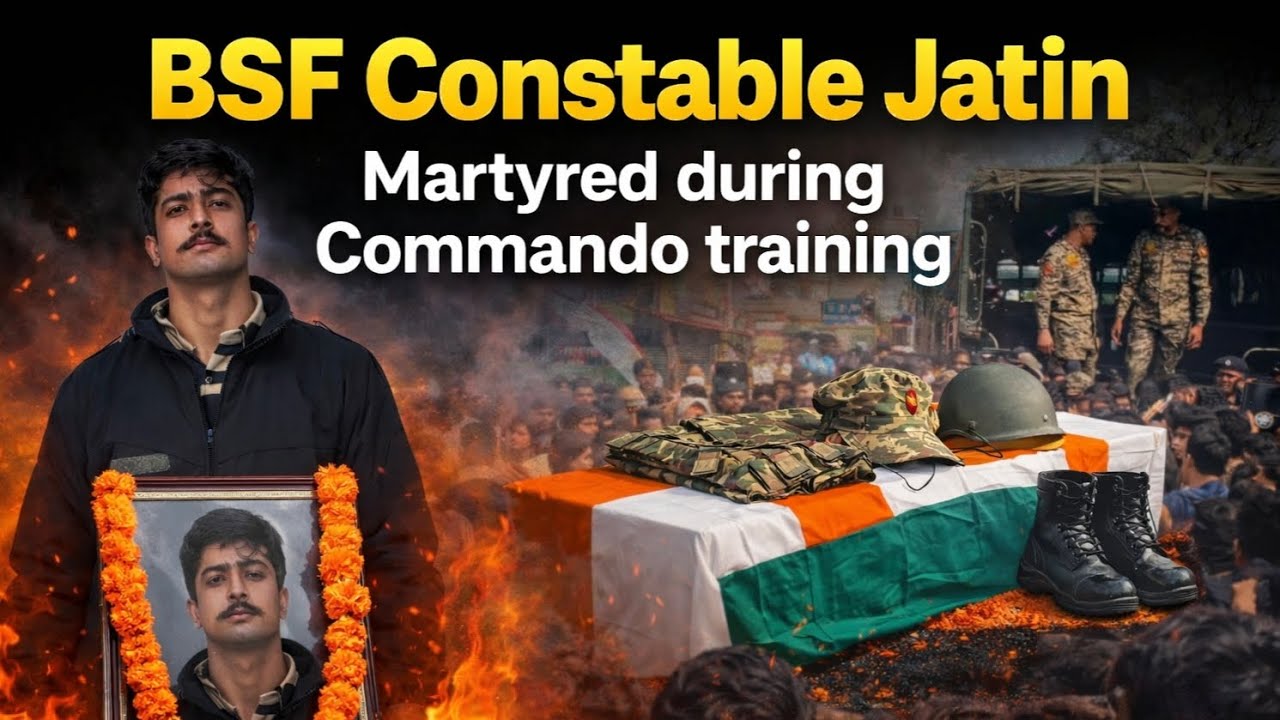 BSF Constable Jatin 💐🇮🇳| Border Security Force ⚔️| कमांडो ट्रेनिंग के दौरान हिमाचल का जवान शहीद 🙏।