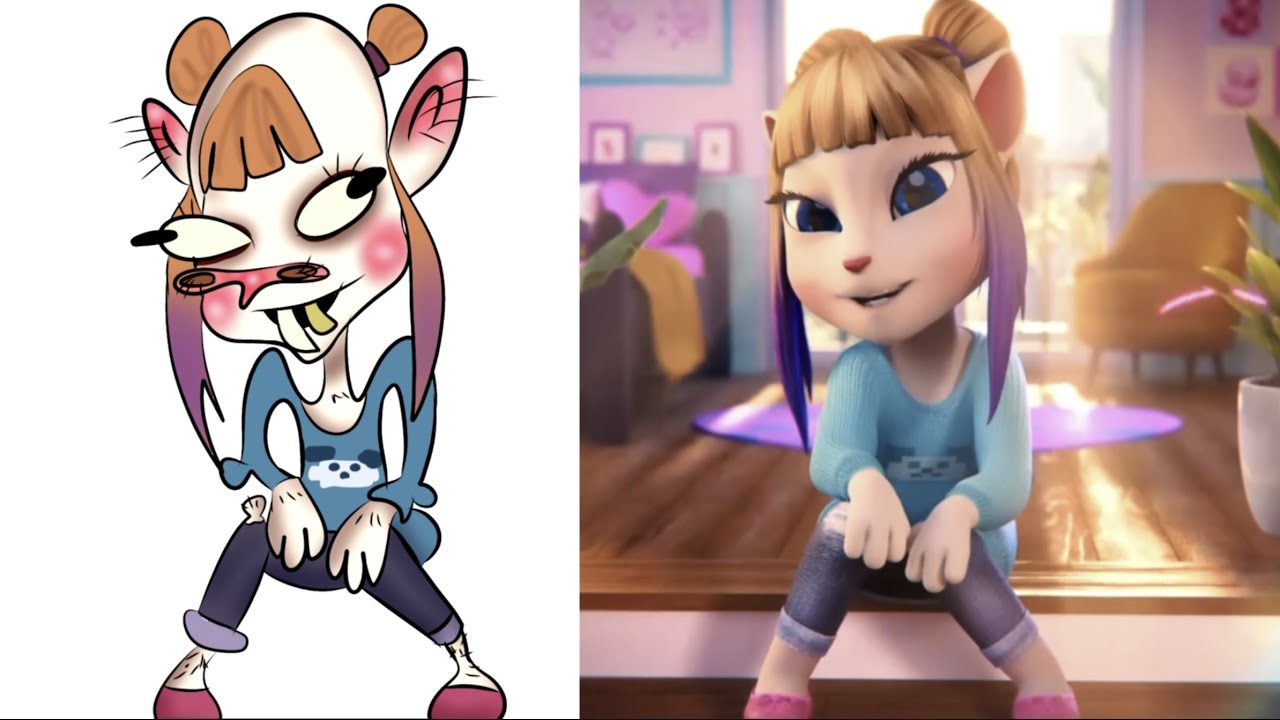 🎵✨funny shine together drawing meme - talking angela