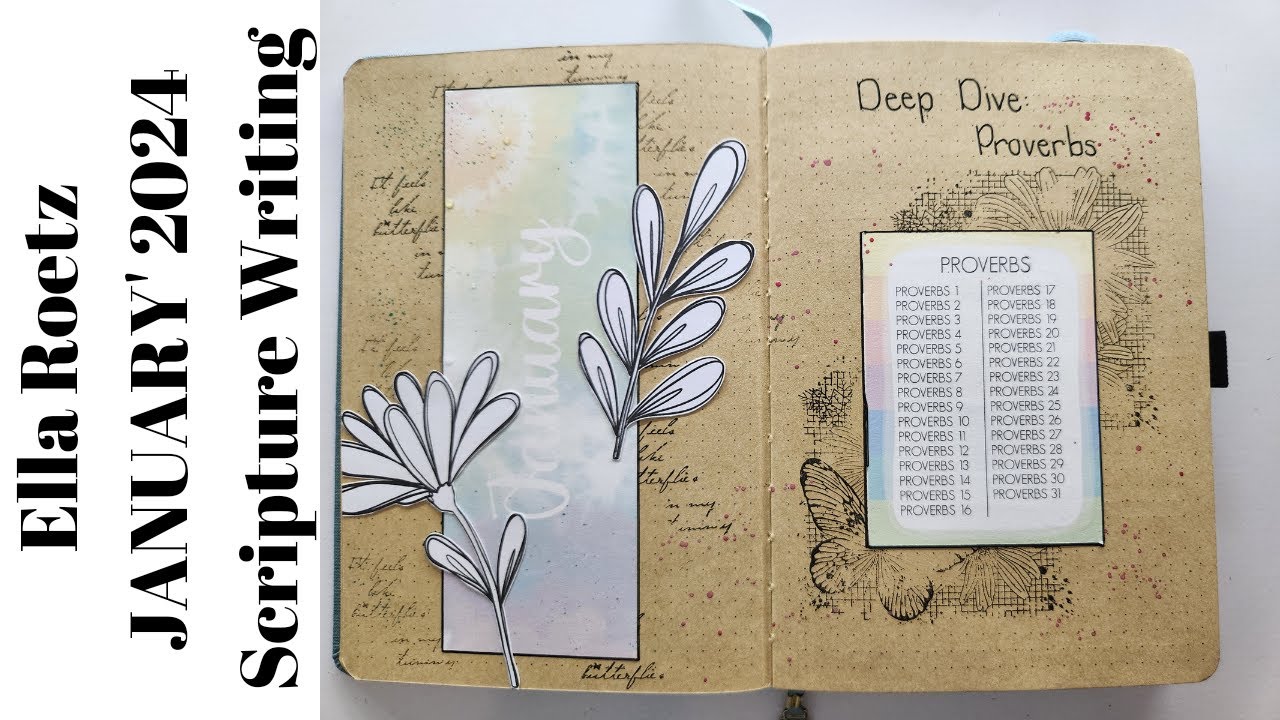 Scripture Writing setup Ella Roetz January 2024 | Process Video