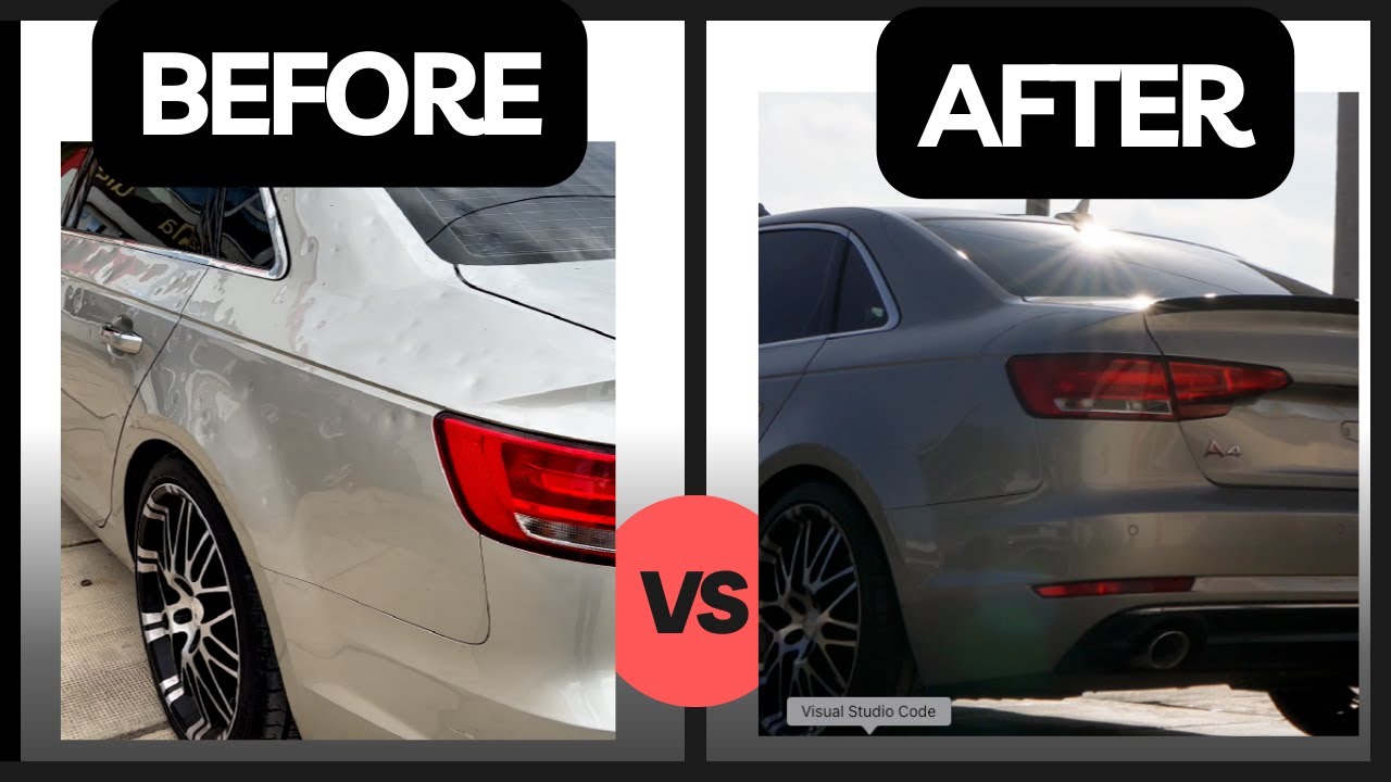 Audi hail damage - full repair with painting