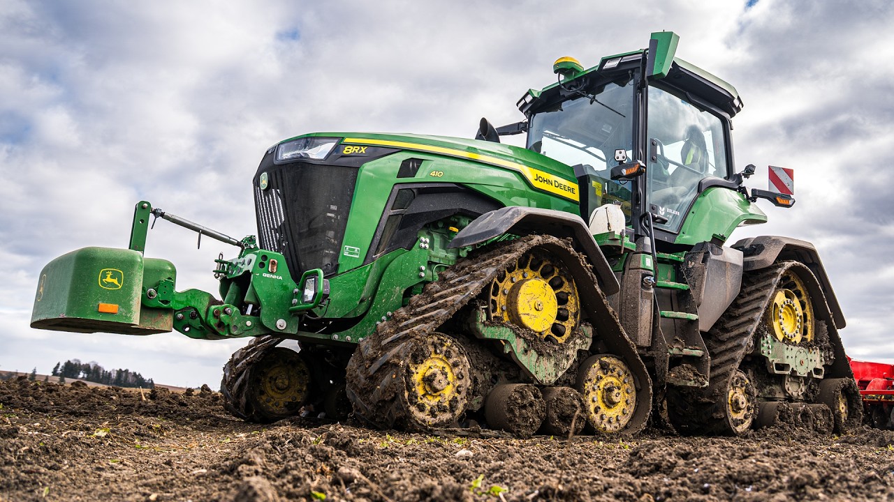 🔥 Трактор John Deere 8RX 410 в зимних условиях 🥶 с навесным оборудованием VÄDERSTAD TopDown 500 😍