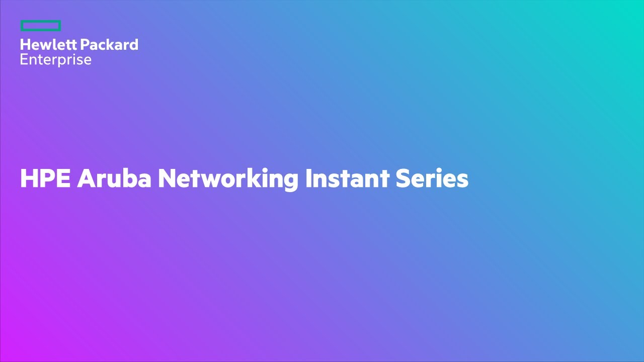 HPE Aruba Networks Instant Series - Advanced RF/SSID settings