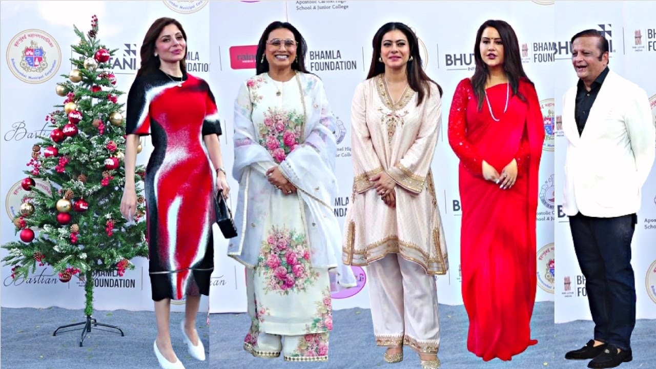 Rani Mukherjee, Kajol, Amruta Fadnavis, Kanika Kapoor At Spread  Christmas Cheers Celebration 2025