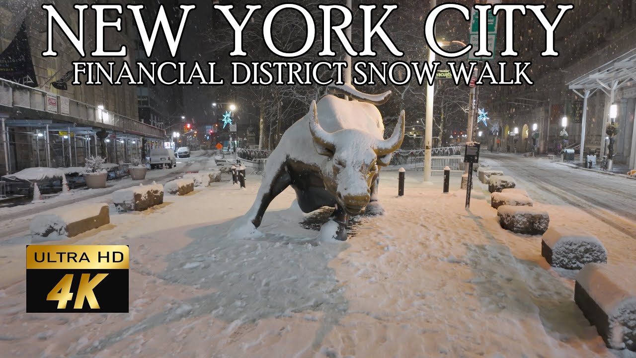 ❄️❄️❄️ NYC FINANCIAL DISTRICT SNOW WALK | WINTER WALKING TOUR ❄️❄️❄️