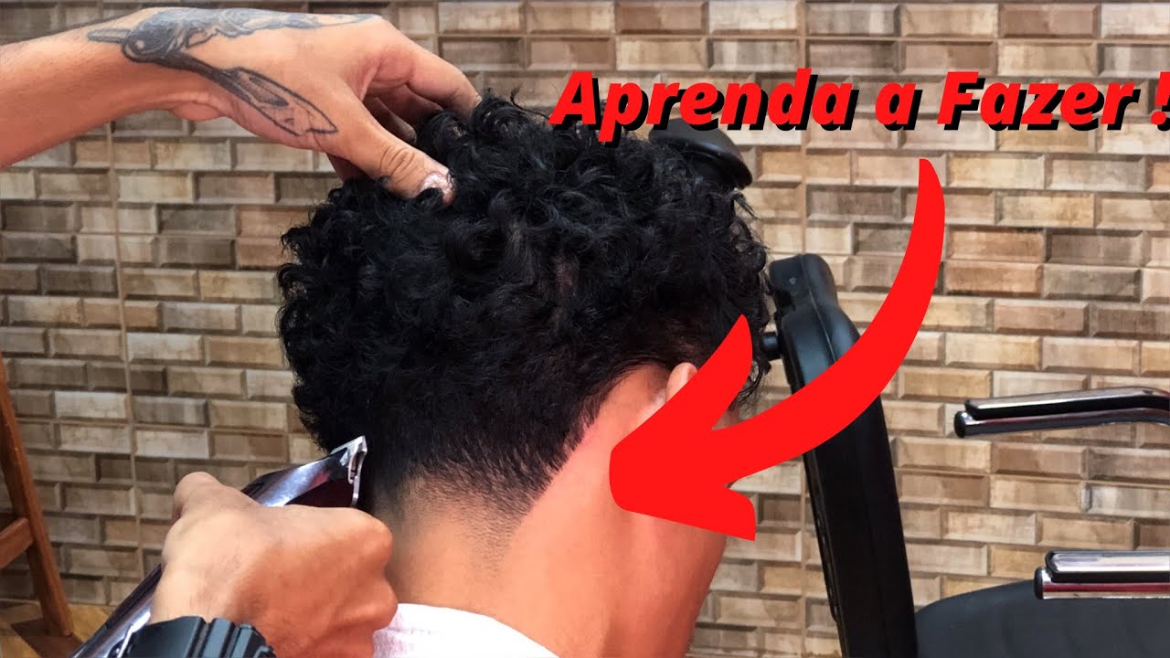 COMO FAZER TAPER FADE EM CABELO CACHEADO - Passo a Passo - RÁPIDO E FÁCIL!  #passoapasso #cacheado