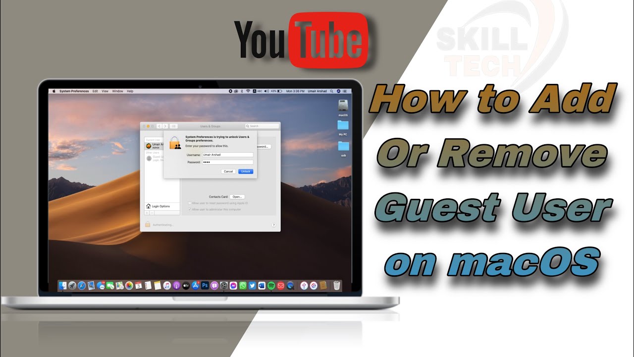 How to Create a New User Account \ Guest Account! On MacOS