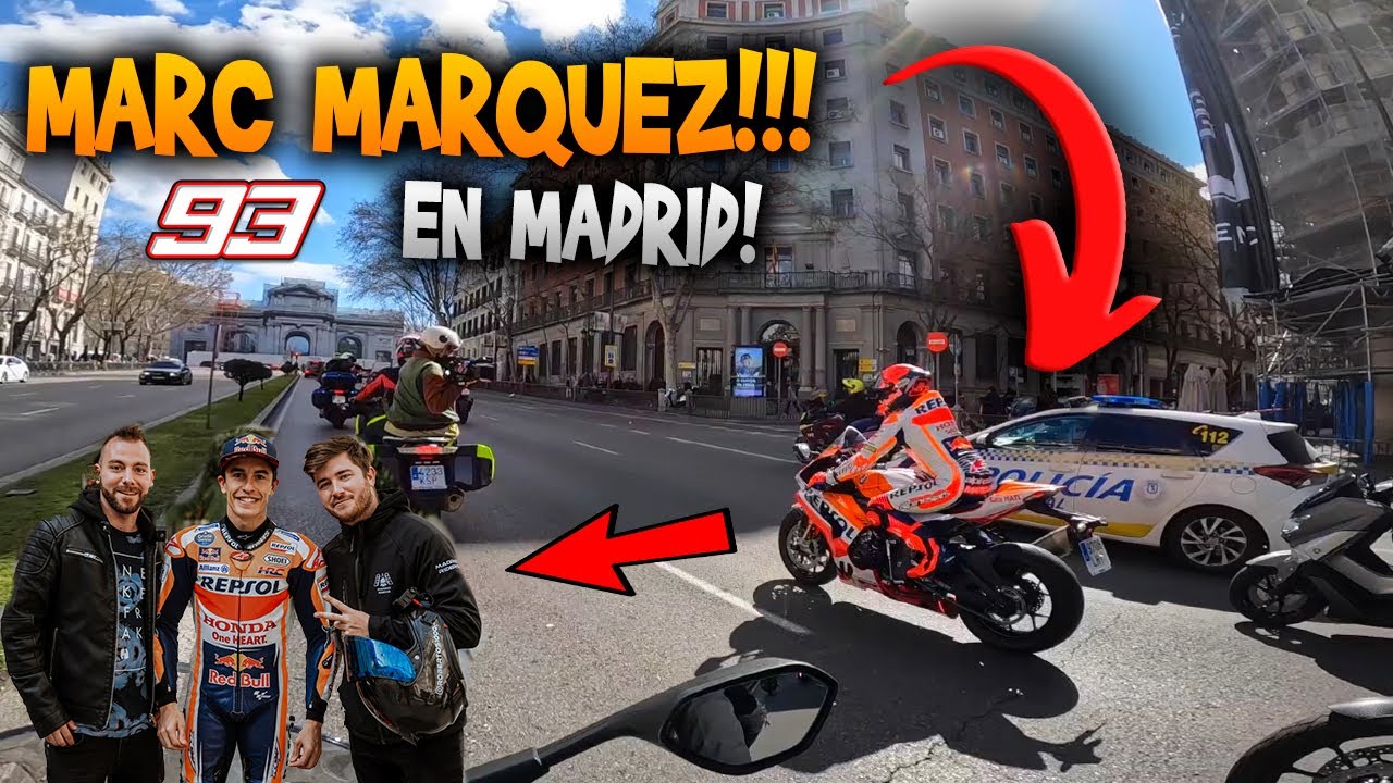 SALIMOS CON MARC MÁRQUEZ EN MOTO POR MADRID 😱🔥