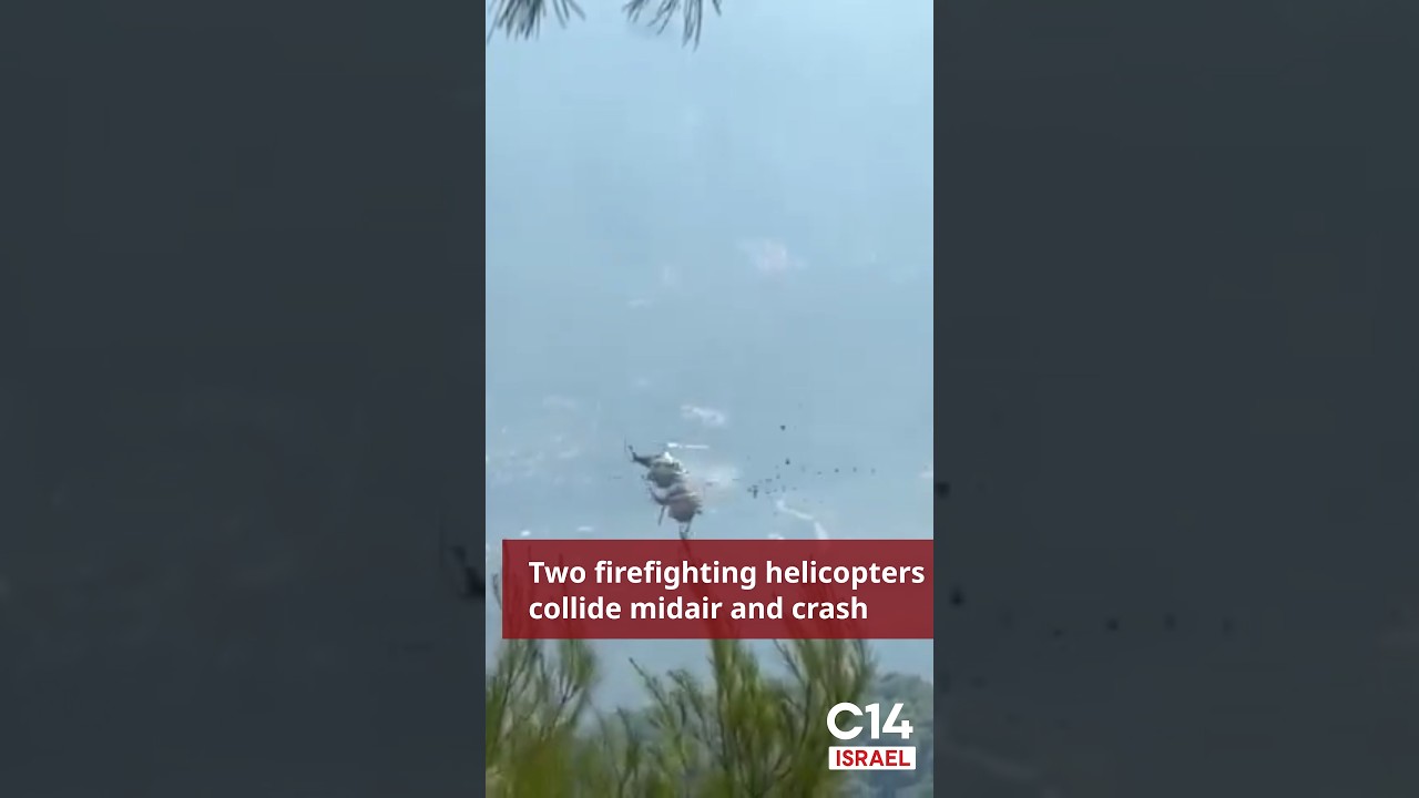 Two firefighting helicopters crash after midair collision