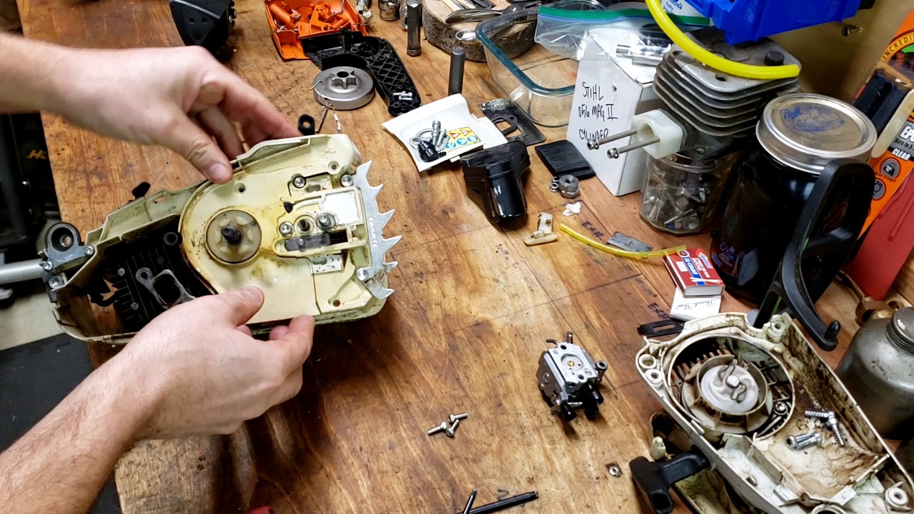 Stihl MS192T/MS193T/Ms194T Engine removal full tear down disassembly