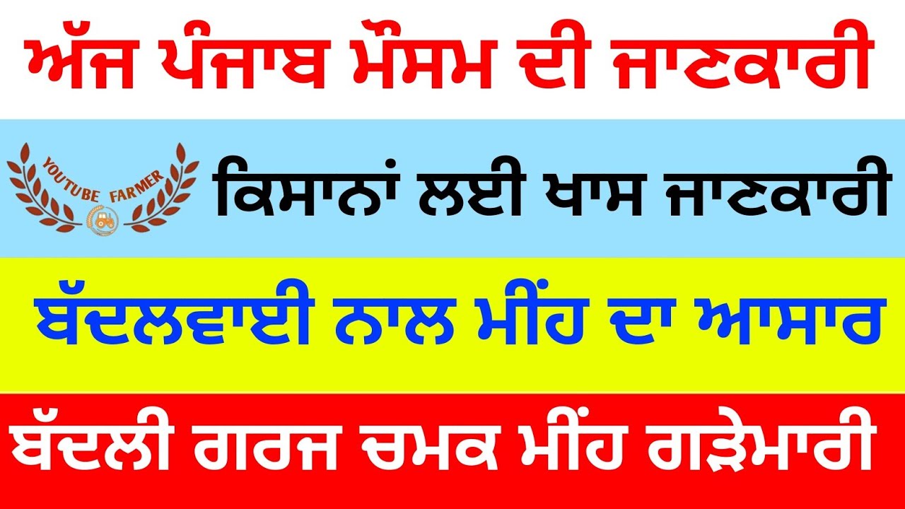 Weather punjab today rain update