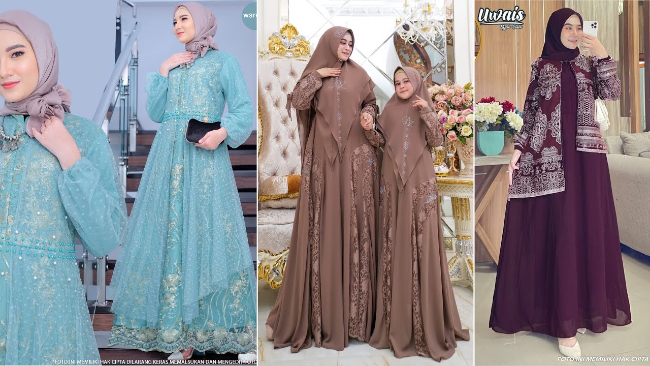 Model Baju Couple Syar'i Dan Gamis Brokat Premium Terbaru Cocok dipakai Lebaran