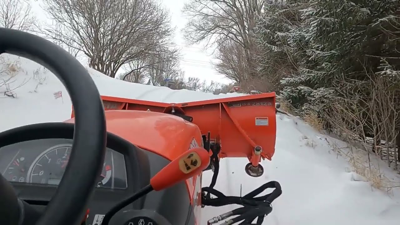 ASMR No Talk Just Snow Plowing  ( POV Snow Plowing with the Kubota BX2380 )