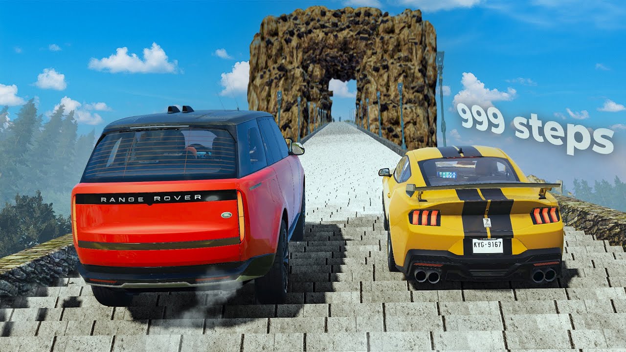 Climbing&Descent Stair Extreme Run - Beamng drive