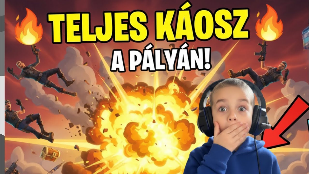 🔥 TELJES KÁOSZ A PÁLYÁN! – Fortnite