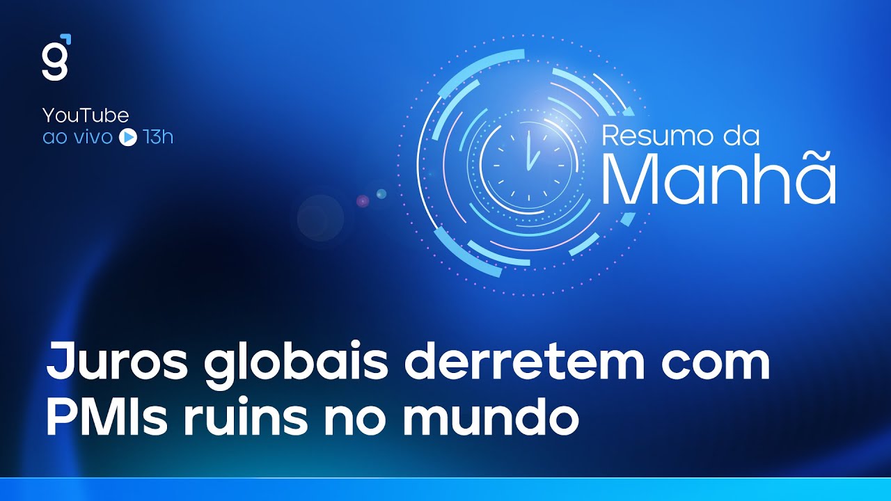 🔴 JUROS GLOBAIS DERRETEM COM PMIS RUINS NO MUNDO | Resumo da Manh&atilde; com Roberto Motta 23/06/22