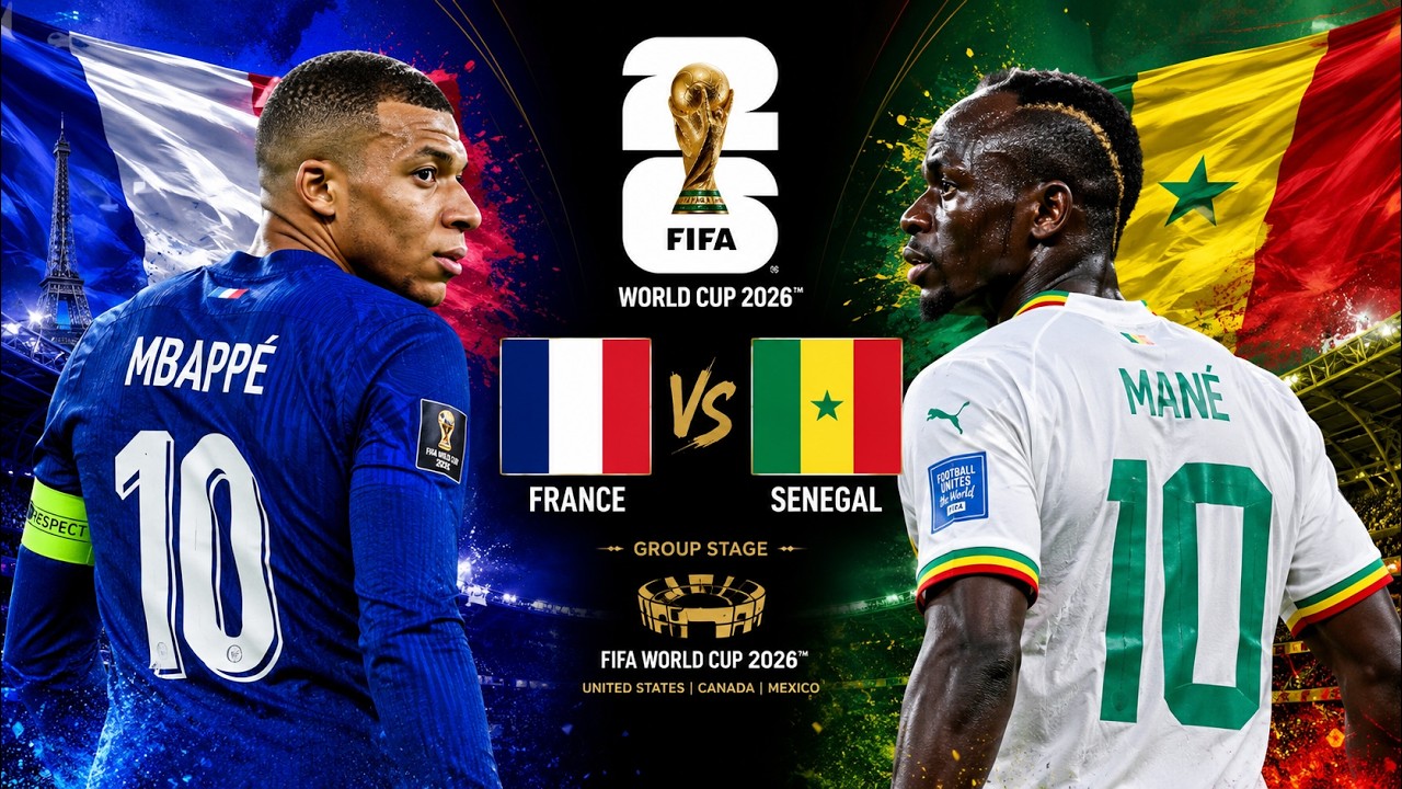 🔴 FIFA WORLD CUP 2026 | FRANCE vs SENEGAL LIVE | Kylian Mbapp&eacute; vs Sadio Man&eacute; Showdown
