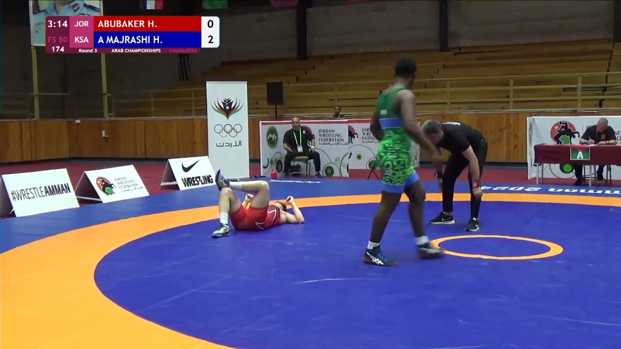 Huthaifa Yaser Sami ABUBAKER JOR vs  Hamed Tariq A MAJRASHI KSA Round 3 FS 80 kg