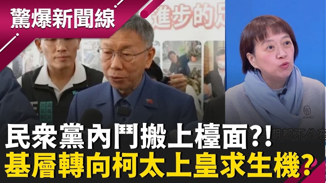 民眾黨內鬥搬上檯面？初選制度不透明要選還要被「評鑑」？基層轉向柯文哲太上皇求生機？新北分兩派黃國昌後援會人潮催不出？│呂惠敏 主持│【驚爆新聞線 完整版】20260111│三立新聞台