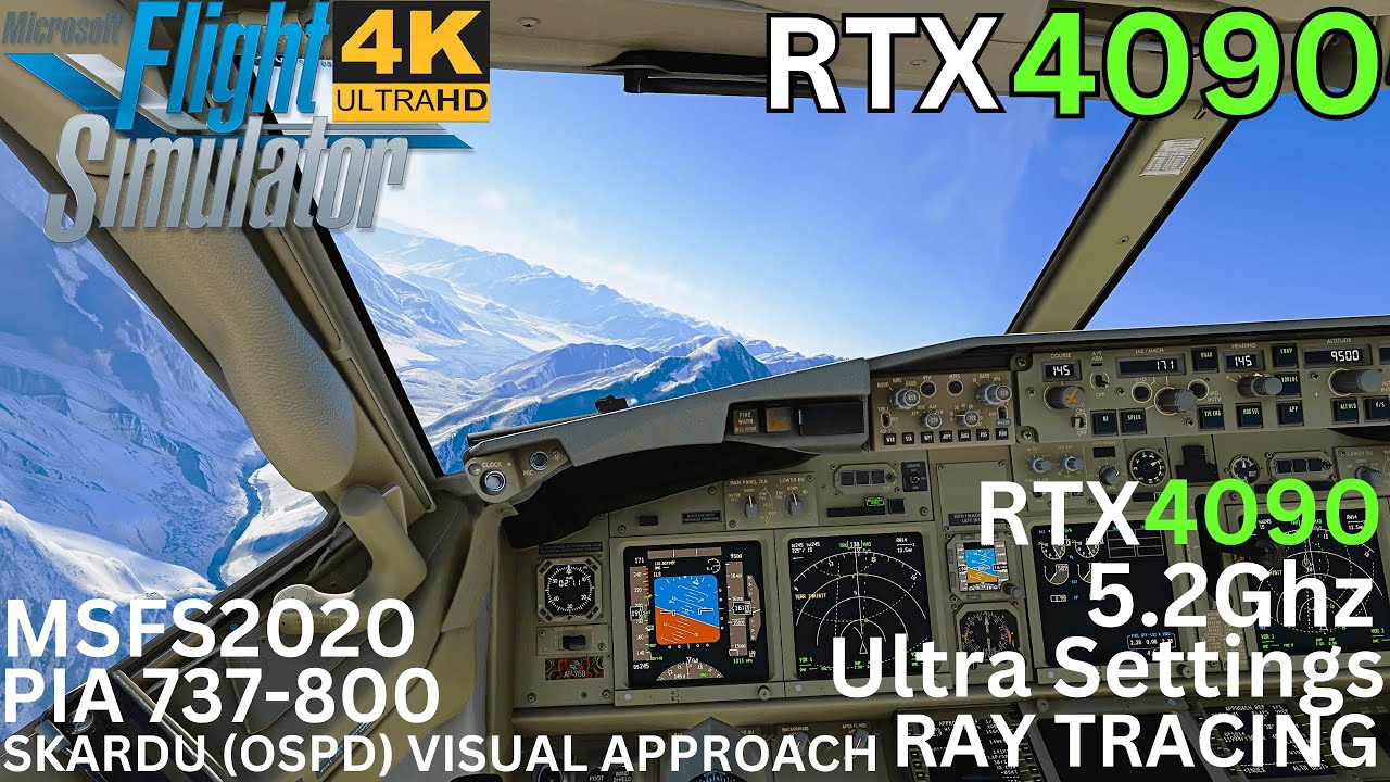 [MSFS RTX 4090] Insane Visual Approach Landing Into Skardu (OPSD) Pakistan PIA [Ultra Settings] 4K