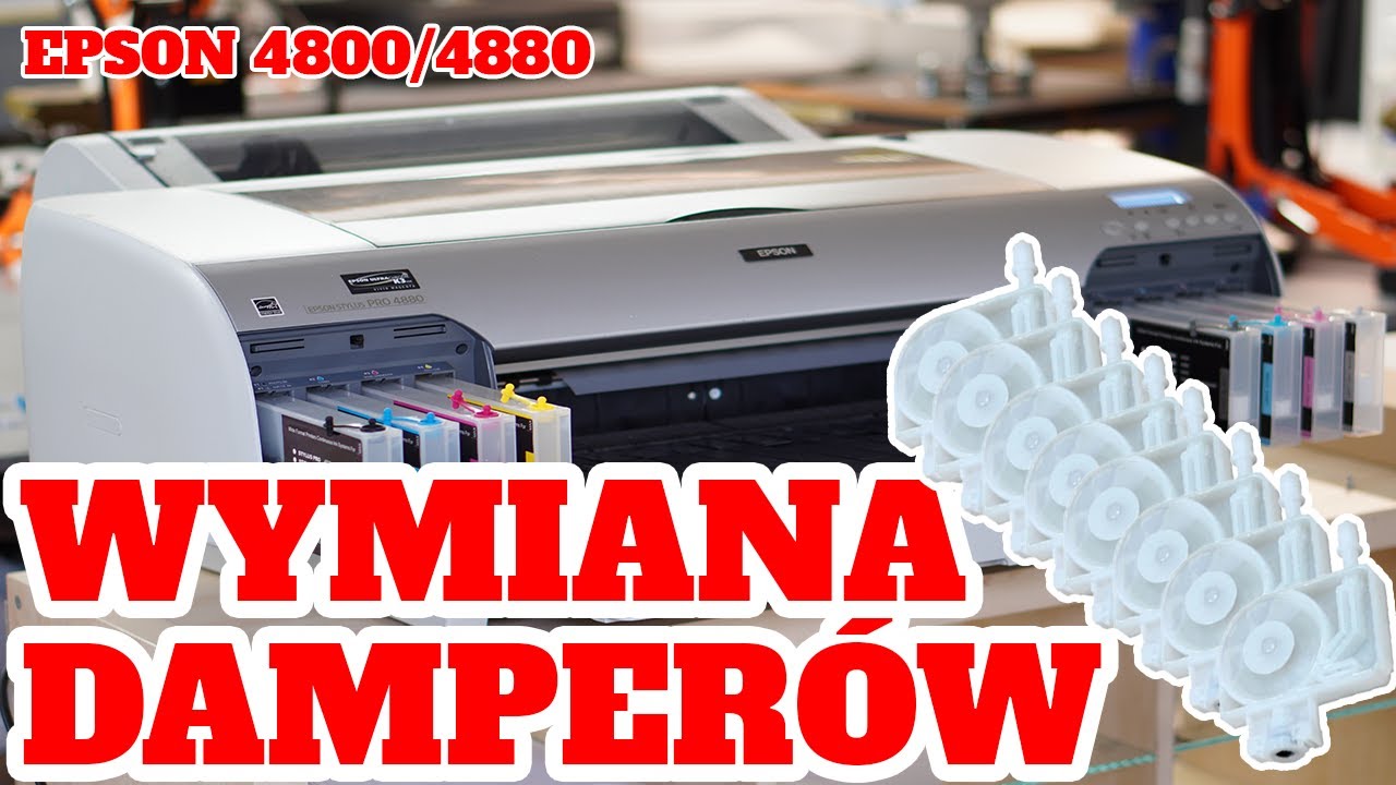 Epson 4800 4880 DTF WYMIANA DAMPERÓW filtrów atramentu serwis dampery Druk DTF