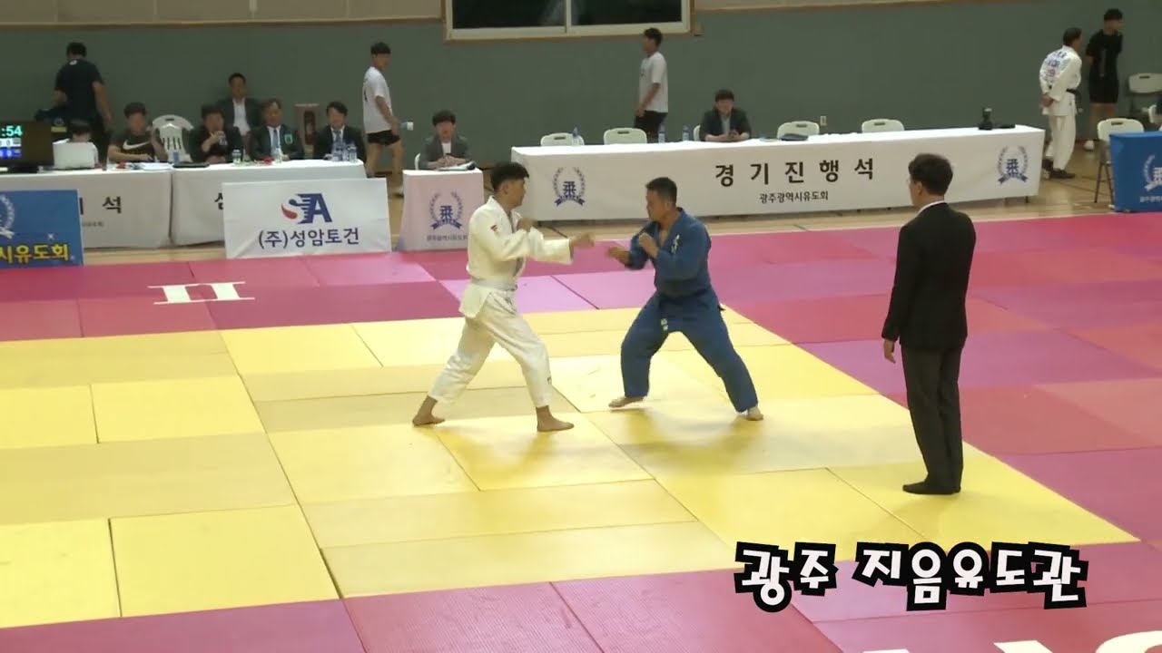 남 장년부(40대) 경기 ... 송암유도관 정순일 vs 운남J&J 봉하경