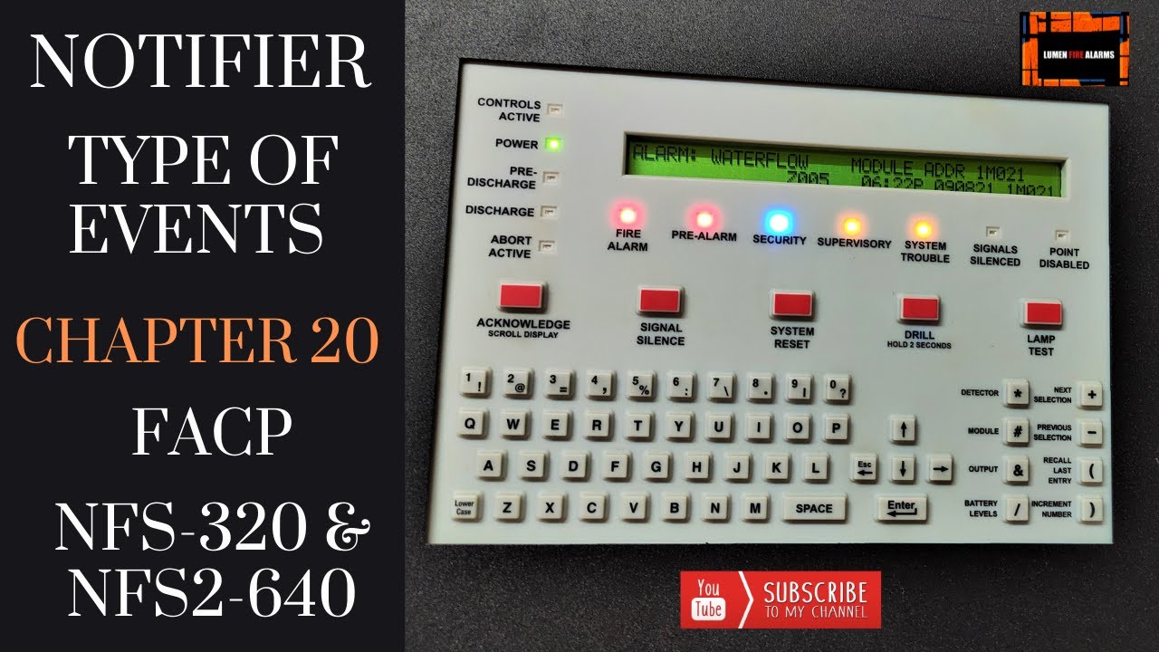 Chapter 20 - Type of Events NFS-320 & NFS2-640 NOTIFIER