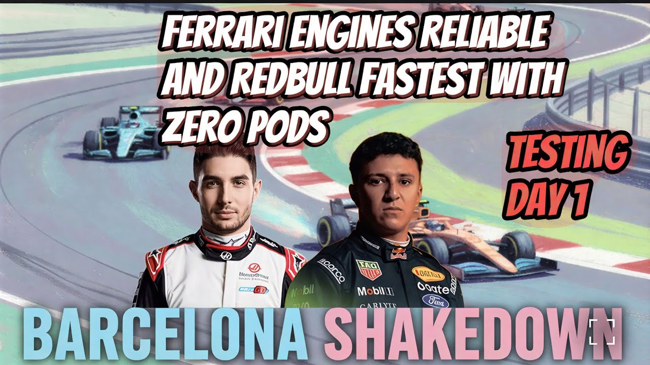 Day 1 Barcelona Testing: Great News For Redbull & For Ferrari Engines! 